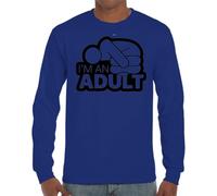 the Fan Tee Camiseta de Adulto de Manga Larga de Hombre Divertidas Divertidas diversión,Humor y Estilo Soy Un Adulto 436 XXL