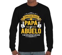 the Fan Tee Camiseta de Adulto de Manga Larga de Hombre Fechas Especiales Dia del Padre Eres Nuestro Ejemplo Papá, Nuestro superhéroe sin Capa 045 S