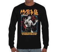 the Fan Tee Camiseta de Adulto de Manga Larga de Hombre Peliculas Bruce Kung Fu, Wing Chun, Artes Marciales, Lee, Leyenda 001 XL