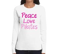 the Fan Tee Camiseta de Adulto de Manga Larga de Mujer Deportes Pilates Regalo Divertido, Entrenamiento,relajación Yoga Deportiva 001 M