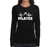 the Fan Tee Camiseta de Adulto de Manga Larga de Mujer Deportes Pilates Regalo Divertido, Entrenamiento,relajación Yoga Deportiva 004 M