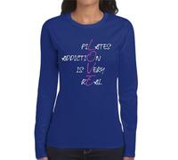 the Fan Tee Camiseta de Adulto de Manga Larga de Mujer Deportes Pilates Regalo Divertido, Entrenamiento,relajación Yoga Deportiva 003 L