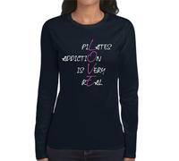 the Fan Tee Camiseta de Adulto de Manga Larga de Mujer Deportes Pilates Regalo Divertido, Entrenamiento,relajación Yoga Deportiva 003 L