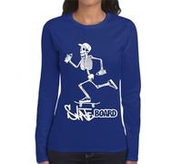 the Fan Tee Camiseta de Adulto de Manga Larga de Mujer Deportes Skate Monopatin Estilo Divertido Skateboarding Urbano Skateboarder longboards 018 S