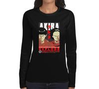 the Fan Tee Camiseta de Adulto de Manga Larga de Mujer Dibujos Animados Akira Animación Japonesa, Poderes Mentales, Rebelión Juvenil 002 XL
