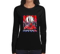 the Fan Tee Camiseta de Adulto de Manga Larga de Mujer Dibujos Animados Akira Animación Japonesa, Poderes Mentales, Rebelión Juvenil 005 XL