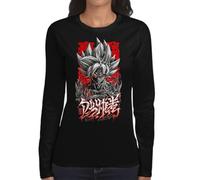 the Fan Tee Camiseta de Adulto de Manga Larga de Mujer Dibujos Animados Dragon Bola Ball Anime Manga 810 S