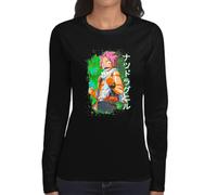 the Fan Tee Camiseta de Adulto de Manga Larga de Mujer Dibujos Animados Fairy Mago Cazador De Dragones, Aventurero, Anime, Accion, Manga 002 M