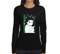 the Fan Tee Camiseta de Adulto de Manga Larga de Mujer Dibujos Animados Hunter Explorar, Criaturas Raras, Tesoros, GON Free 004 L