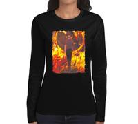 the Fan Tee Camiseta de Adulto de Manga Larga de Mujer Dibujos Animados Leveling Cazador, Misiónes, Sung Jin, Dimensiones, Monstruos 002 XXL