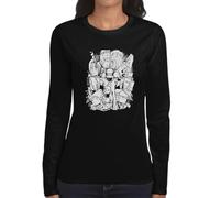 the Fan Tee Camiseta de Adulto de Manga Larga de Mujer Dibujos Animados Shippuden Ninja 049 XXL