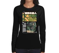 the Fan Tee Camiseta de Adulto de Manga Larga de Mujer Dibujos Animados Titan Titan 049 XL