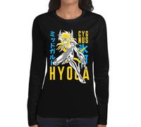 the Fan Tee Camiseta de Adulto de Manga Larga de Mujer Dibujos Animados Zodiaco Caballeros de Atenea 143 S