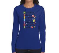 the Fan Tee Camiseta de Adulto de Manga Larga de Mujer Trabajos Profesor Corazón de Maestra, Alma de Maestro Educación y Profesión enseñanza, Aprendizaje 007 XXL