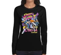 the Fan Tee Camiseta de Adulto de Manga Larga de Mujer Videojuegos Street Fighter Arcade Legends 019 S