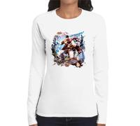 the Fan Tee Camiseta de Adulto de Manga Larga de Mujer Videojuegos Street Fighter Arcade Legends 020 S
