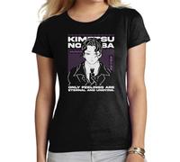 the Fan Tee Camiseta de Adulto de Mujer Dibujos Animados Demon Cazadores de Demonios, técnicas de respiración, Silencio del Agua, Danza del Dios del Fuego 035 3XL