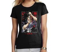 the Fan Tee Camiseta de Adulto de Mujer Dibujos Animados Demon Cazadores de Demonios, técnicas de respiración, Silencio del Agua, Danza del Dios del Fuego 028 L