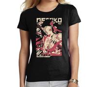 the Fan Tee Camiseta de Adulto de Mujer Dibujos Animados Demon Cazadores de Demonios, técnicas de respiración, Silencio del Agua, Danza del Dios del Fuego 004 XL