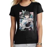 the Fan Tee Camiseta de Adulto de Mujer Dibujos Animados Demon Cazadores de Demonios, técnicas de respiración, Silencio del Agua, Danza del Dios del Fuego 005 XS