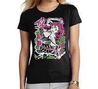 the Fan Tee Camiseta de Adulto de Mujer Dibujos Animados Demon Cazadores de Demonios, técnicas de respiración, Silencio del Agua, Danza del Dios del Fuego 030 XS