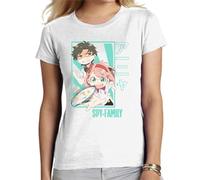 the Fan Tee Camiseta de Adulto de Mujer Dibujos Animados Family El Espía Legendario, La Esposa, La Hija Telépata, El Perro Bond 002 XS