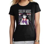 the Fan Tee Camiseta de Adulto de Mujer Dibujos Animados Sailor Moon El Poder de La Luna, Jupter, Marte, Venus,Retro 002 3XL