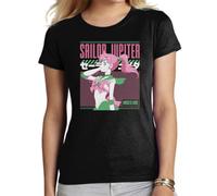 the Fan Tee Camiseta de Adulto de Mujer Dibujos Animados Sailor Moon El Poder de La Luna, Jupter, Marte, Venus,Retro 001 M