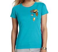 the Fan Tee Camiseta de Adulto de Mujer Divertidas Bolsillo Gracioso y Divertido, Humor, Terror, Risas, Video Juegos, Anime, Caricaturas Gatos, Animales 003 L