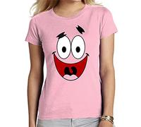 the Fan Tee Camiseta de Mujer Bob Esponja Patricio Cangrejo Calamardo 011 L