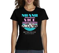 the Fan Tee Camiseta de Mujer Coche Divertida Retro 80 Miami Vice 027 M