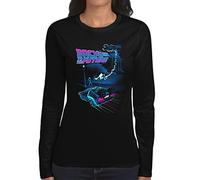 the Fan Tee Camiseta de Mujer Peliculas Retro 80 Futuro Marty Doc Delorean 025 M