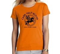 the Fan Tee Camiseta de Mujer Percy J Dioses griegos Zeus Jupiter Ares Half Blood Camp 001 L
