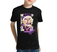 the Fan Tee Camiseta de NIÑOS NIÑAS OP Piece One Manga Anime Gear 5 Zoro Nami Luffy 084 9-10 Años