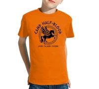 the Fan Tee Camiseta de NIÑOS NIÑAS Percy J Dioses griegos Zeus Jupiter Ares Half Blood Camp 001 7-8 Años