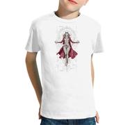 the Fan Tee Camiseta Infantil de Niño Niña Comic Avengers Unidos para Salvar Wanda Vision,Bruja Escarlata 048 12 años