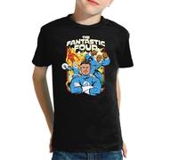 the Fan Tee Camiseta Infantil de Niño Niña Comic Fantastico los 4 héroes de la Ciencia y la Aventura 003 11 años