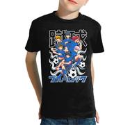 the Fan Tee Camiseta Infantil de Niño Niña Dibujos Animados Blue Lock Fútbol,Estrategia,Rivalidad Y El Delantero más egoísta y letal del Mundo 007 12 años
