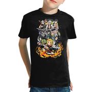 the Fan Tee Camiseta Infantil de Niño Niña Dibujos Animados Demon Cazadores de Demonios, técnicas de respiración, Silencio del Agua, Danza del Dios del Fuego 025 12 años