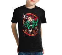 the Fan Tee Camiseta Infantil de Niño Niña Dibujos Animados Demon Cazadores de Demonios, técnicas de respiración, Silencio del Agua, Danza del Dios del Fuego 014 12 años