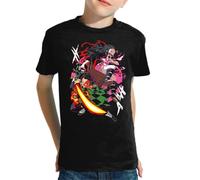 the Fan Tee Camiseta Infantil de Niño Niña Dibujos Animados Demon Cazadores de Demonios, técnicas de respiración, Silencio del Agua, Danza del Dios del Fuego 011 12 años
