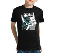 the Fan Tee Camiseta Infantil de Niño Niña Dibujos Animados Demon Cazadores de Demonios, técnicas de respiración, Silencio del Agua, Danza del Dios del Fuego 031 8 años