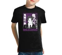 the Fan Tee Camiseta Infantil de Niño Niña Dibujos Animados Demon Cazadores de Demonios, técnicas de respiración, Silencio del Agua, Danza del Dios del Fuego 034 8 años