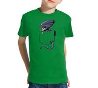 the Fan Tee Camiseta Infantil de Niño Niña Divertidas Bolsillo Gracioso y Divertido, Humor, Terror, Risas, Video Juegos, Anime, Caricaturas Alien Xenomorfo 017 10 años