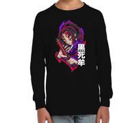 the Fan Tee Camiseta Infantil Manga Larga de Niño Niña Dibujos Animados Demon Cazadores de Demonios, técnicas de respiración, Silencio del Agua, Danza del Dios del Fuego 029 12 años
