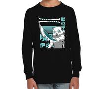 the Fan Tee Camiseta Infantil Manga Larga de Niño Niña Dibujos Animados Demon Cazadores de Demonios, técnicas de respiración, Silencio del Agua, Danza del Dios del Fuego 032 10 años