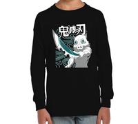 the Fan Tee Camiseta Infantil Manga Larga de Niño Niña Dibujos Animados Demon Cazadores de Demonios, técnicas de respiración, Silencio del Agua, Danza del Dios del Fuego 031 12 años