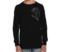 the Fan Tee Camiseta Infantil Manga Larga de Niño Niña Divertidas Bolsillo Gracioso y Divertido, Humor, Terror, Risas, Video Juegos, Anime, Caricaturas Chibi Toothless 011 8 años