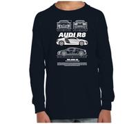 the Fan Tee Camiseta Infantil Manga Larga de Niño Niña Divertidas Coche Que Hacen Historia, Evolución sobre Ruedas, Legendarios, Clásicos 065 10 años