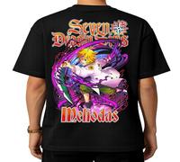 the Fan Tee Camiseta Oversize de Adulto Doble Impresion de Hombre Dibujos Animados Pecados Capitales La Avaricia,Rey de Las Hadas,Gigante El Orgullo, Misterioso y Emocionalmente,Hechicera 012 XL